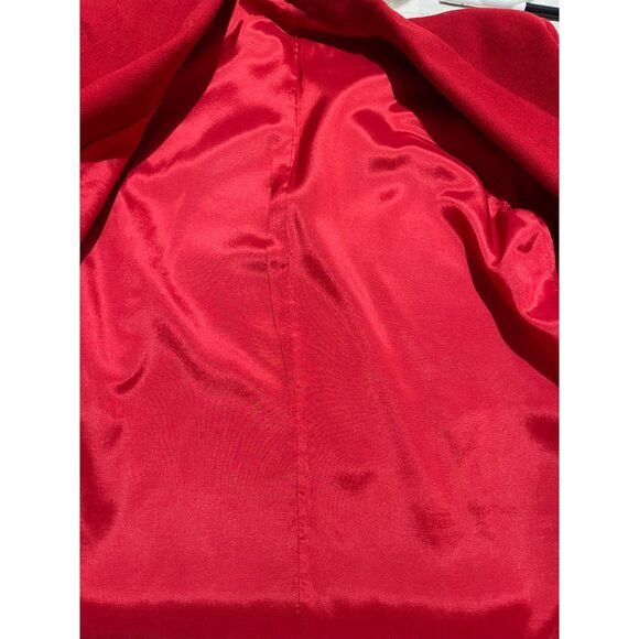 Stephen douglas LTD wool jacket VTG blazer USA made classic holiday red women 10 - Picture 5 of 8